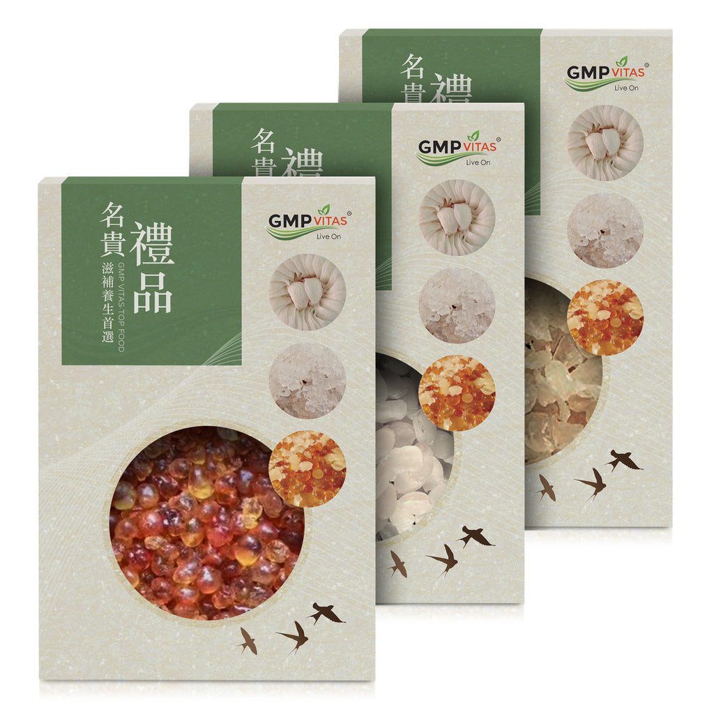 Peach Gum (Tao Jiao) Snow Lotus Seed (Xue Lian Zi) Wild Gum Tragacanth (Xue Yan) Bundle