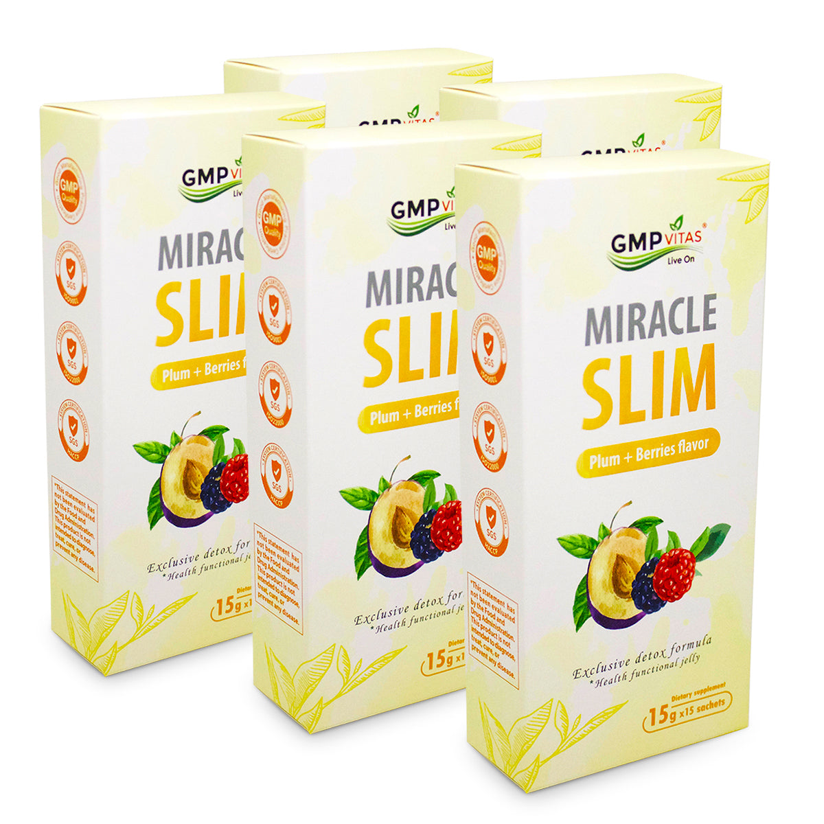 GMP Vitas® Miracle Slim Plum + Berries Flavor 15g x 15 Sachets